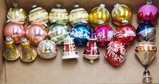 21 Vintage Shiny Brite West Germany Bell Others Mercury Glass Christmas Ornament