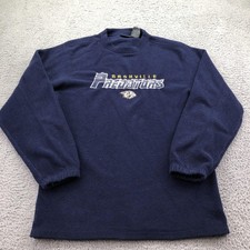 Vintage Nashville Predators Sweatshirt Mens Medium Blue NHL Hockey Pro Edge