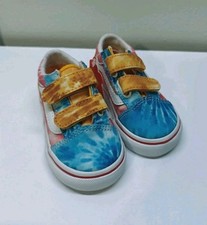 Vans Off The Wall Double Strap Sneakers Toddler Size 5 Tie-dye