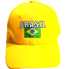 Brasil Flag World Cup Germany 2006 Sports Hat Cap Strapback Yellow