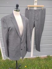 J.Crew Thompson Suit Jacket in Worsted Wool 42L Pants 34 Gray 47226