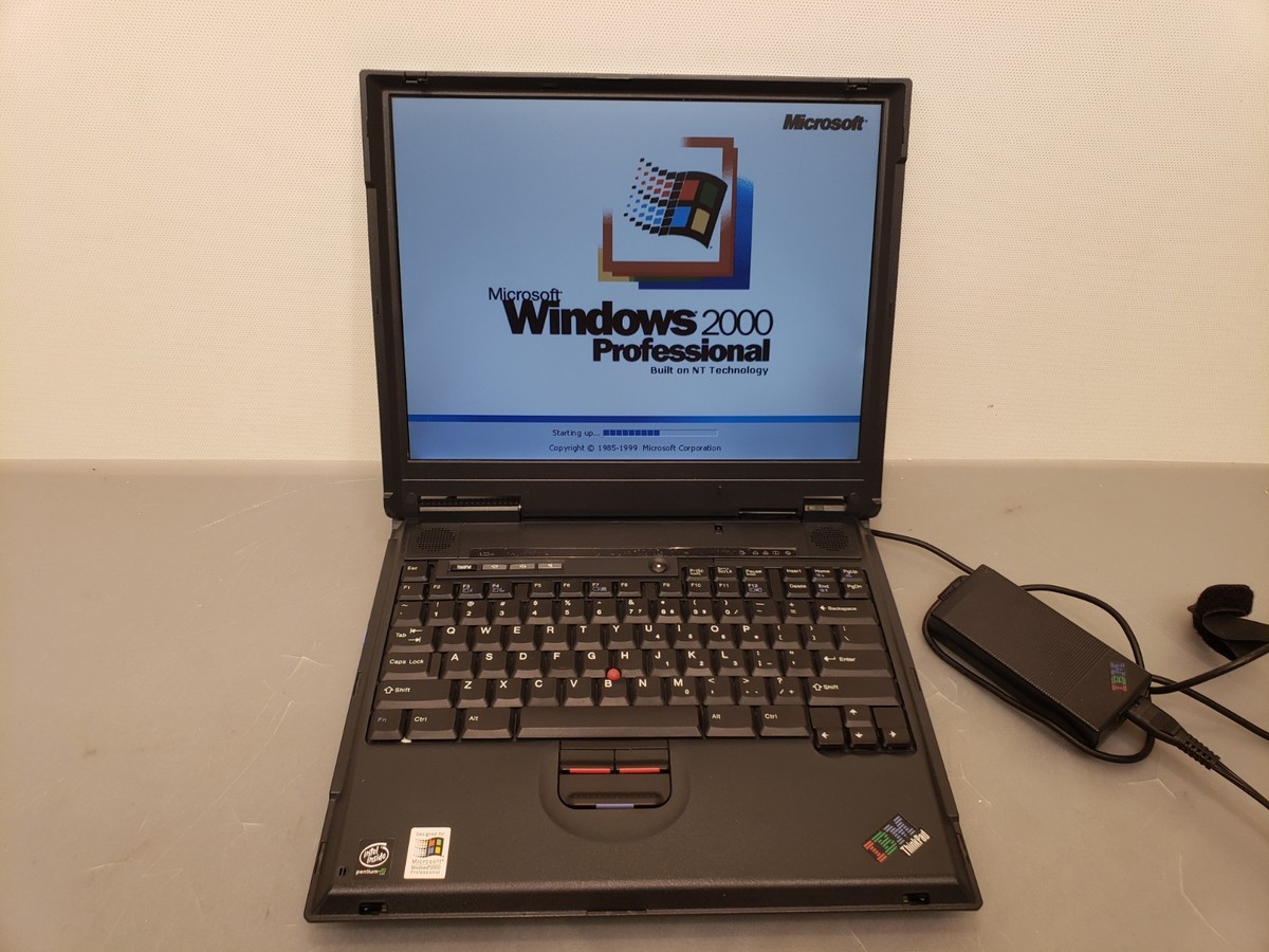 Vintage IBM Thinkpad A22m Laptop PIII 1.0GHz 256MB 60GB Win2000