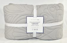 Pottery Barn Teen Dorm Recycled Microfiber Autumn Floral Twin Comforter Grey NEW