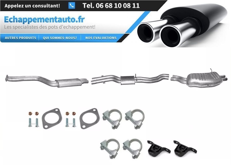 Échappement BMW E46 anti-corrosion pour réparer fuite et bruit sur 320i 325i 330i