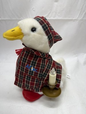 AFLAC 2007 Macys sprechende Ente flackernde Kerze 9 Zoll EUC funktioniert Urlaub Plüsch