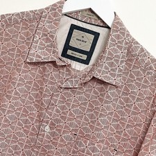 White Stuff Shirt Mens Size Large L Smart Casual Red White Long Sleeve