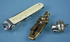 Collection of 3 rare cigar cutters and corkscrews of different types, 19th