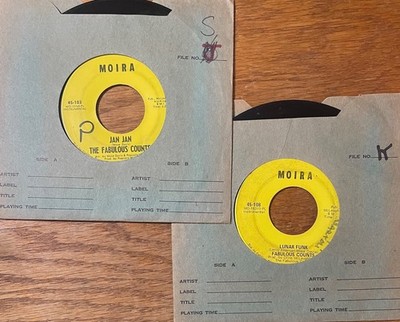 LOT OF 2 SOUL/FUNK 45rpm RECORDS - THE FABULOUS COUNTS - MOIRA #103 & 108