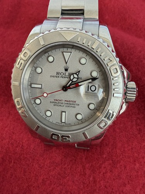 #ad #ad Rolex Yacht Master Mens 40mm Stainless Steel Watch Platinum Dial amp; Bezel 16622 $8400.00