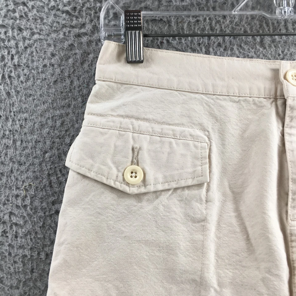 Polo Ralph Lauren Falda Línea A Mujer 2 Beige Algodón Frente Plano Informal Cremallera Mosca Foto 2 de 4