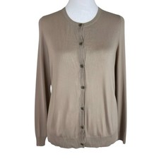 Zadig  Voltaire Silk Ninon Button Contrast Preppy Cardigan Sweater Size Medium