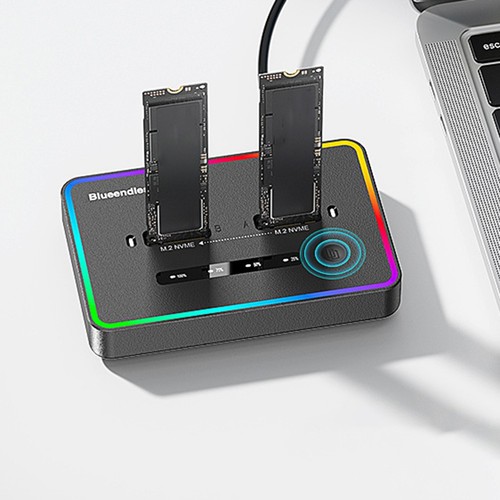 Tragbarer Dual Bay M 2 SSD Cloner mit effizienter Datenduplizierungsfunktion - Bild 12 von 14