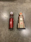 Vintage Gas Pump Decor Lot – Route 66 Fire Chief & Texaco Gasoline Pumps
