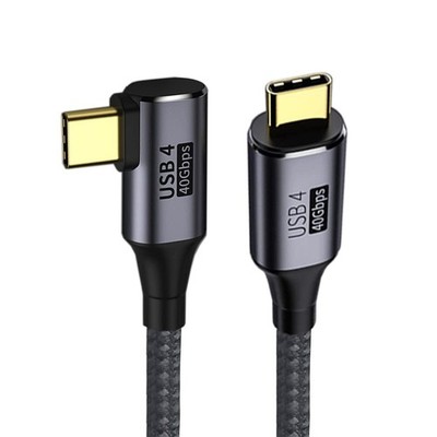 30cm Angled USB4 Cable 40Gbps 100W Charging 8K@60Hz 5K@60Hz Thunderbolt 3/4