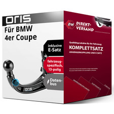 Für 4er Coupe Typ G22 / G82 (Oris) Anhängerkupplung abnehmbar + E-Satz 13pol neu