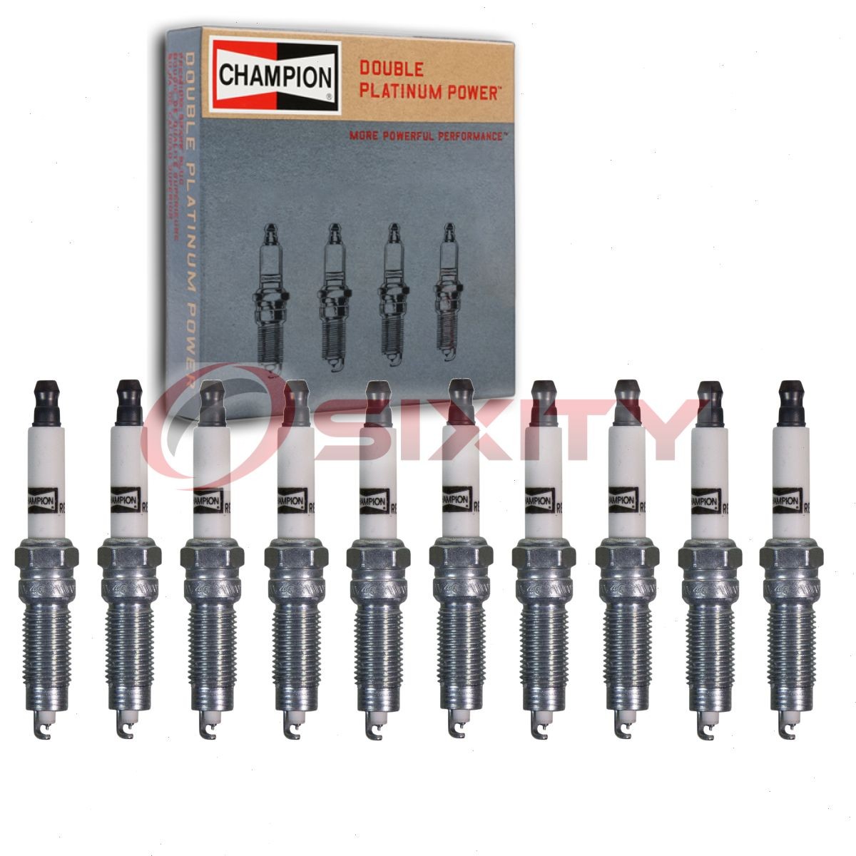 10 pc Champion Double Platinum 7406 Spark Plugs for RET9ZPMPB4 5507 Ignition ev