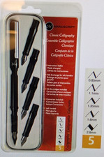 MANUSCRIPT CLASSIC CALLIGRAPHY FOUNTAIN PEN SET w 4 NIBS MC1105-US