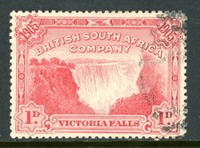Rhodesia 1901 British KEVII 1p Red Victoria Falls SG#94 VFU S52