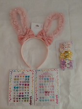 Claires Bunny Ears Pink With Bows Brand New