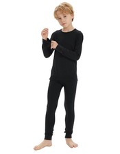 Unisex Kids 100 Merino Wool Base Layer Set Midweight Thermal Underwear Sets ...
