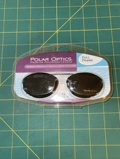 Polar Optics 54 Oval 6 , 1 Black Full Frame Polarized Lenses Glasses + Hard Case