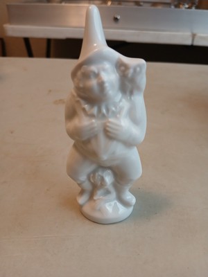 Antique MEISSEN JESTER FIGURINE MONKEY AND OWL EX CON BLANC DE CHINE