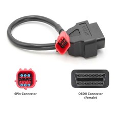 16 Pin to 6 Pin OBD2 Diagnostic Adapter Connector Extension Cable for Motorbike