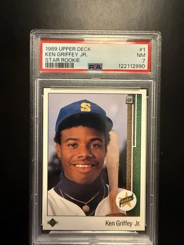 1989 Upper Deck - Star Rookie Ken Griffey Jr #1 (RC) - PSA 7