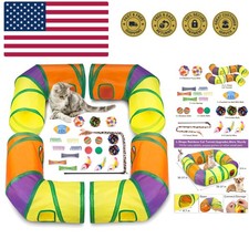 Cat Toys with Cat Tunnels, Interactive Kitten Toys for Indoor Cats Kitty, Cat...
