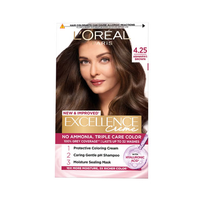 LOreal Paris Excellence Creme Hair Color 4.25 Aishwaryas Brown Hyaluronic
