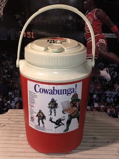 Vintage 1990’s Pizza Hut TMNT Teenage Mutant 1/2 Gallon Thermos Water Cooler Jug
