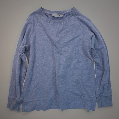 Cozy Blue Crewneck Sweatshirt Casual Oversized LL Bean Womens M