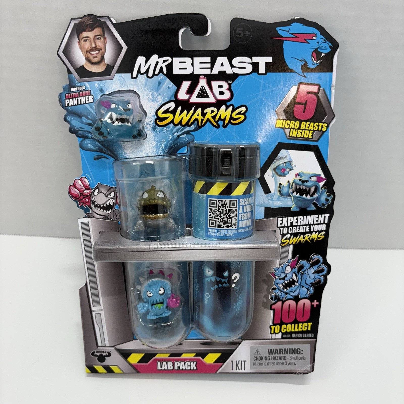 Mr Beast Lab Swarms Test Tube Lab 5 Pack w/ Ultra Rare Panther FREE SHIP - NEW⚡️