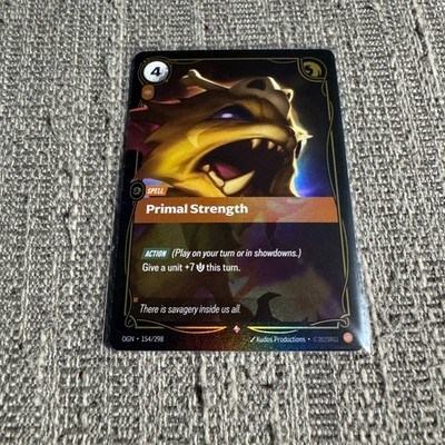 Primal Strength Riftbound Origins 154/298 Spell Foil Meta League of Legends NM