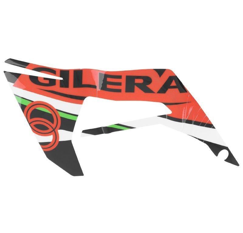 Remplacer sticker phare gauche rayé Gilera SMT RCR 2018 origine noir