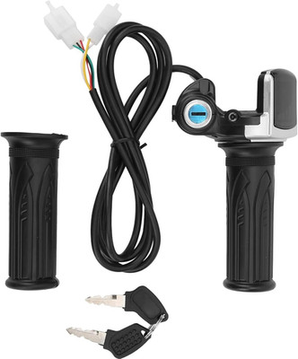 48V Half Twist Ebike Throttle, Electric Bike Throttle Grip with LED Display & Ke