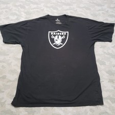 Las Vegas Raiders Shirt Mens 2XT Black Fanatics Short Sleeve NFL Football