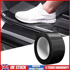3M Car Black Carbon Fiber Scuff Plate Door Sill Cover Panel Step Protector Guard