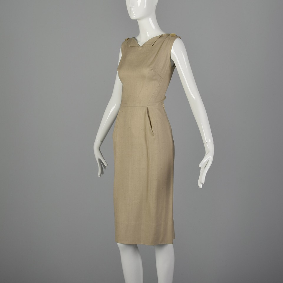 Small 1960s Bonwit Teller Twill Day Dress