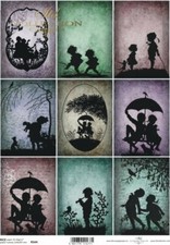Reispapier-Motiv Strohseide-Decoupage-Serviettentechnik-Scherenschnitt-R0544