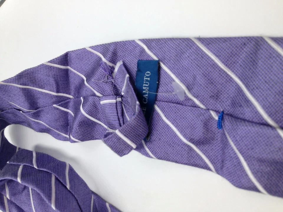 $155 Vince Camuto Hombres Traje Corbata Ajustada Púrpura Gris Rayas Vestido Cuello Corbata 60x3 Foto 3 de 4