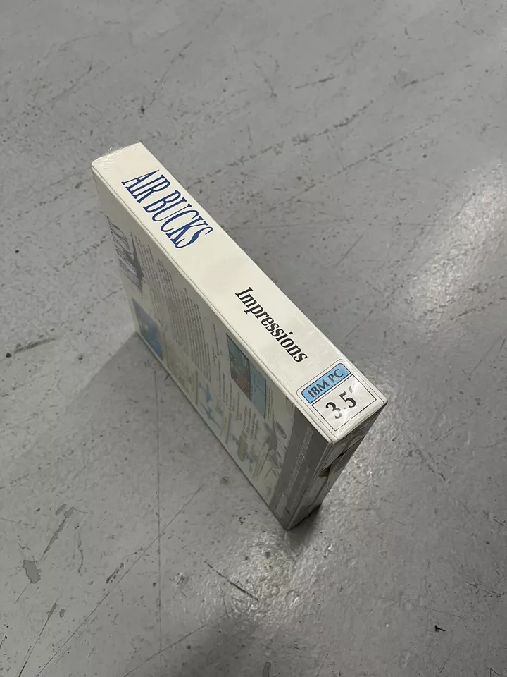1992 Air Bucks: Build Your Own Airline IBM PC Game 3.5” Floppy Disks NEW SEALED - Image 2 of 4