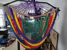 Lot Of 2 Handcrafted Rope Hammock Chair Single Person Multi Color