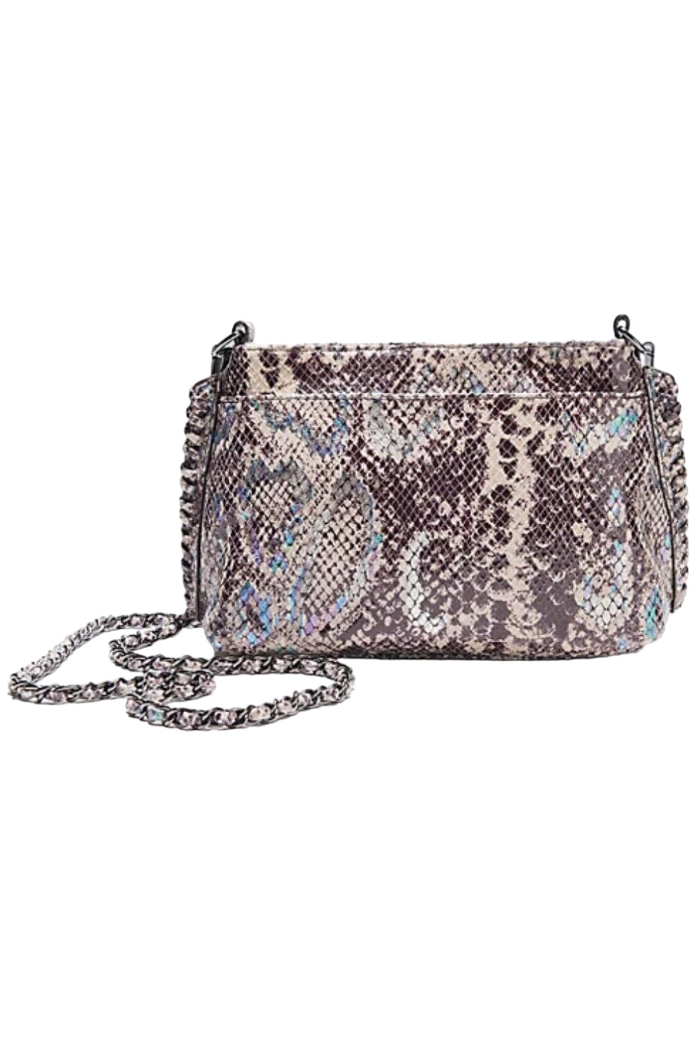 Эйми Кестенберг Кожаное мини-платье через плечо Free Bird Mystic Snake