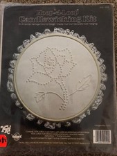 1983 Valiant Hoop-d-Loop Candlewicking Kit 4105 "Rose" 7" Hoop Included Vintage