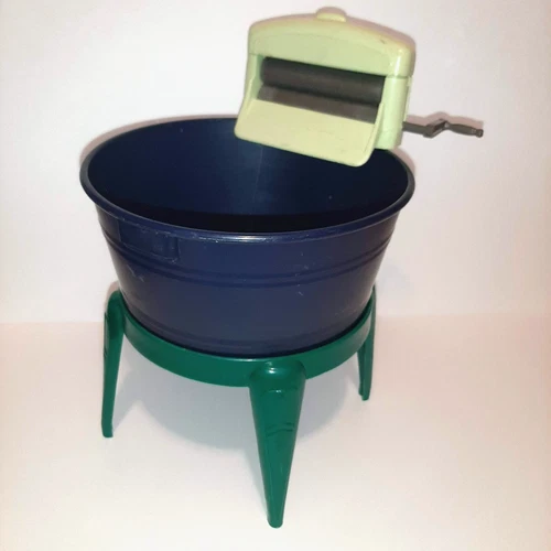 Vintage MARX 10" Toy Wash Tub Wringer Washing Machine For Doll Clothes FUN