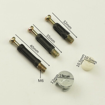 500 X Cabinet Connecting Jointing Screws Brown M6 X 27mm To - View #6