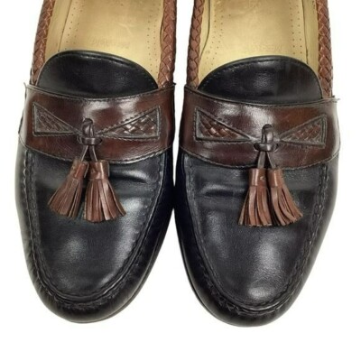 Allen Edmonds Maxfield Black Brown Tassel Loafer Style #47712 Allen Edmonds MAXFIELD Brown Tassel Loafers 9.5D Braided  main image 3