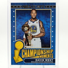 David West 2018-19 Panini Hoops Championship Moments 38/99 RARE SSP Warriors