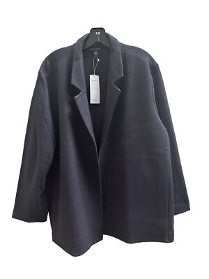 NWT Eileen Fisher  2X Nocturne Wool Blazer Jacket  $328